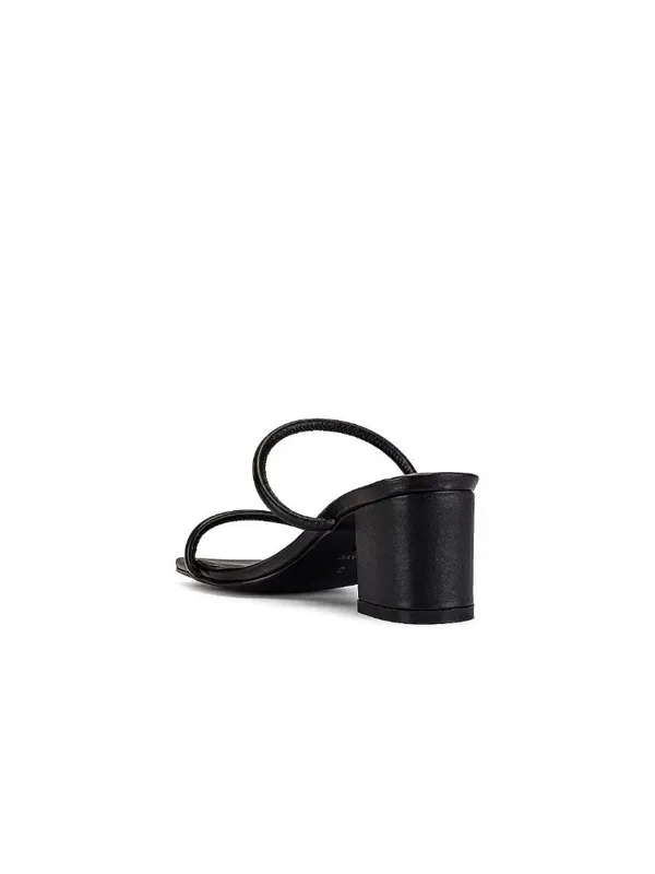 RAYE Etienne Low Heel in Black Leather 10 with Box Womens sandals - Image 2