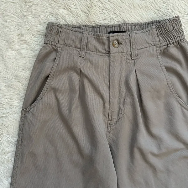 Madewell Pants Lanie Pleat Front Straight Leg High Waist Pumice Sz 0 - Image 6