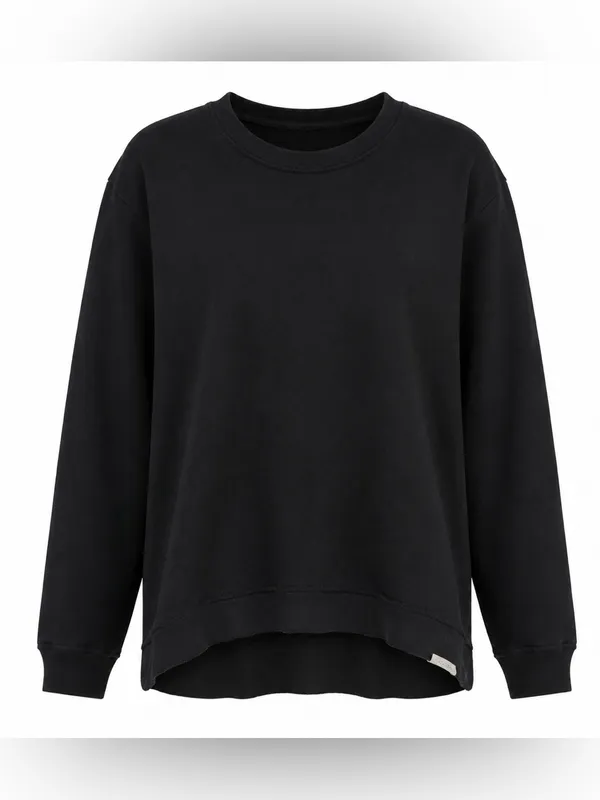 Orvis Black Fleece Crewneck Pullover High Low Hem Women’s M - Image 2