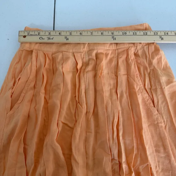 Peach Orange 2 Piece Set Crop Top &‎ Maxi Skirt Small Boho Festival Vacation - Image 9