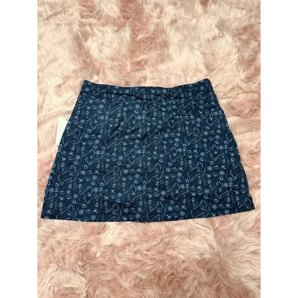 NWT Etonic Golf Skort Navy Blue Floral Print Skirt Athletic Size Large - Image 3