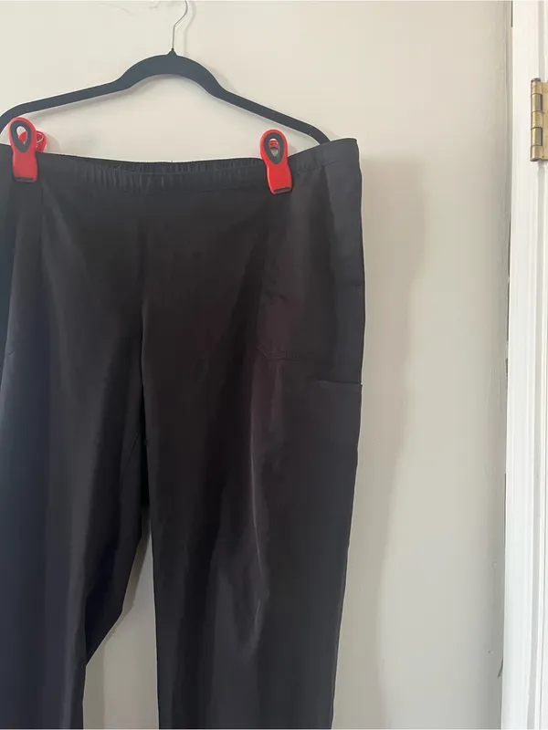 Carhartt Womens Black Scrub Pants Straight Leg XXL Utility Medical Workwear - Image 2