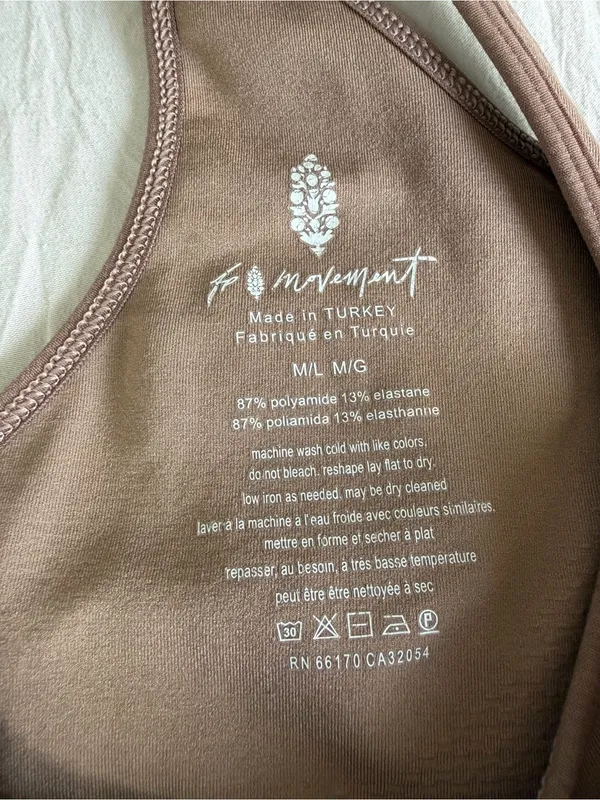 Free People Movement Size M/L Every Single Time Runsie Moonrock Tan Bodysuit - Image 3