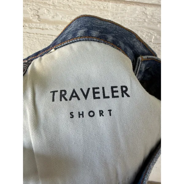 Lucky Brand Traveler High Rise Button Fly Denim Shorts Medium Wash Blue Size 27 - Image 4