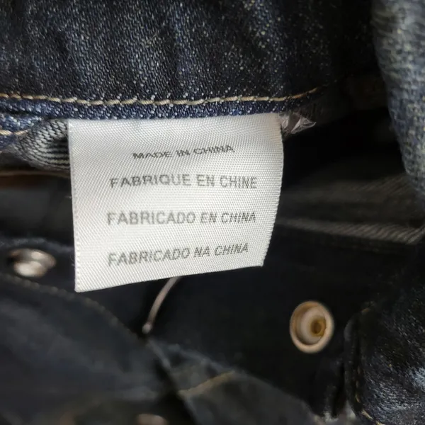 Levis Red Tab Trucker Denim Jacket Womens Medium Dark Wash Snap Closure 2 Pocket - Image 14