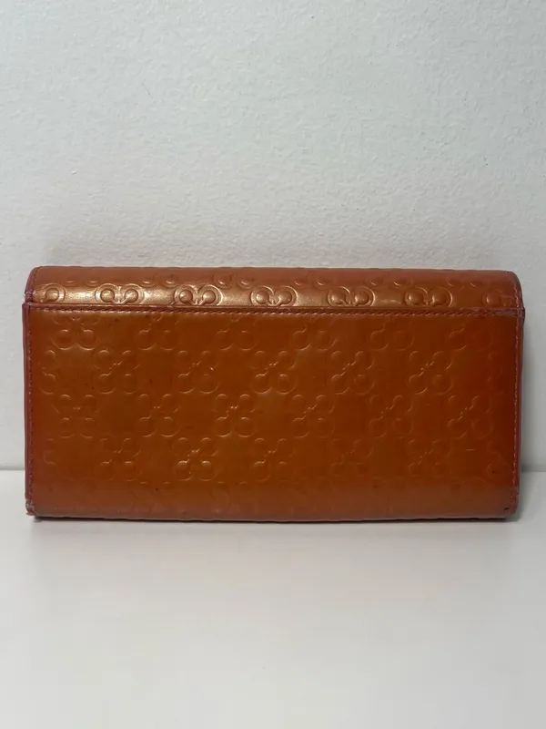 Coach Vintage Clover Embossed Patent Leather Continental Flap Long Wallet - Image 3