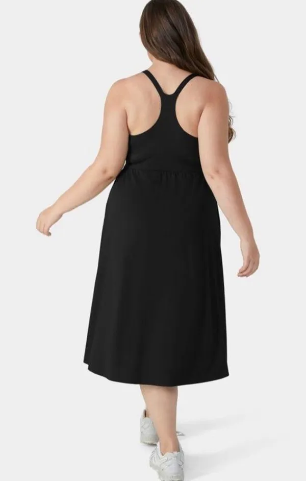 Halara Everyday Midi Chill Dress in Black Size XL New w/Tag Retail $54.95 - Image 2