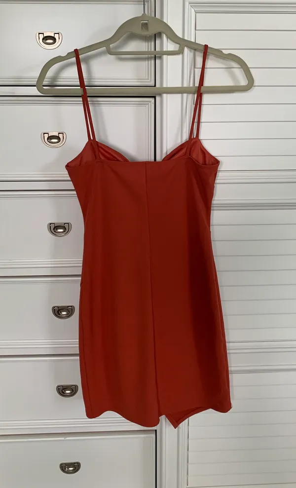 Orange Mini Dress Size M - Image 3