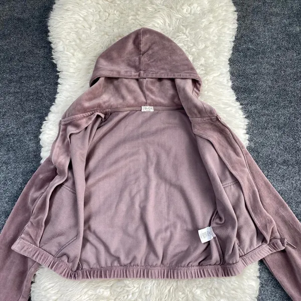 John Galt Velour Pants Mauve Pink Purple Anastasia Velvet Jacket Zip Up - Image 7