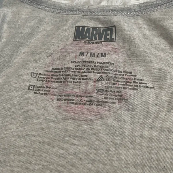 Marvel heathers gray racerback tank top shirt woman’s medium - Image 2