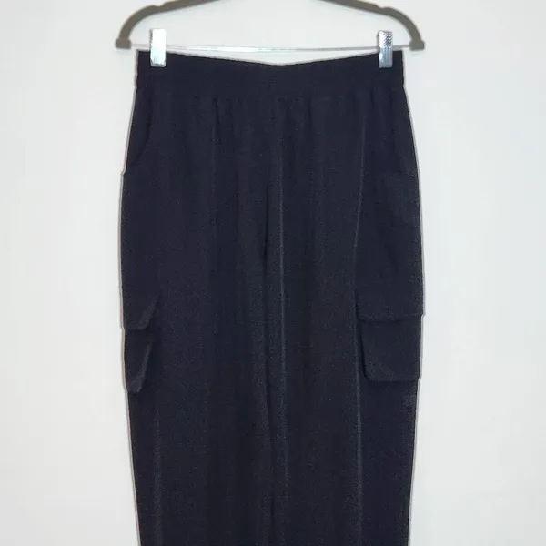 CI Sono Black Pull-on Cargo Joggers Size Medium Black Cargo Jogger Pants - Image 3