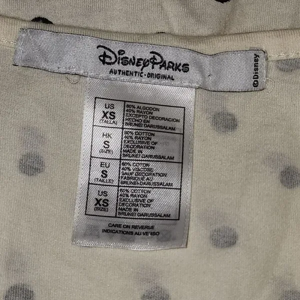 NWT Disney Parks Womens‎ Minnie Mouse Polka Dot Bow Shirt Top XS - Image 3
