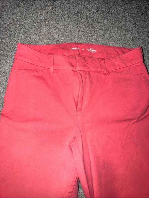 Old Navy Coral Straight-Leg Pants - Image 2