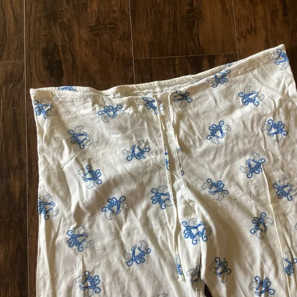 Wide Leg Pajama Pants White - Image 2