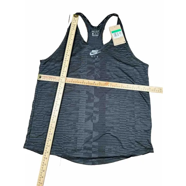 NWT Nike Women's Running Mesh Racer‎ Back Black Gray Tank Top Size XL - Image 5