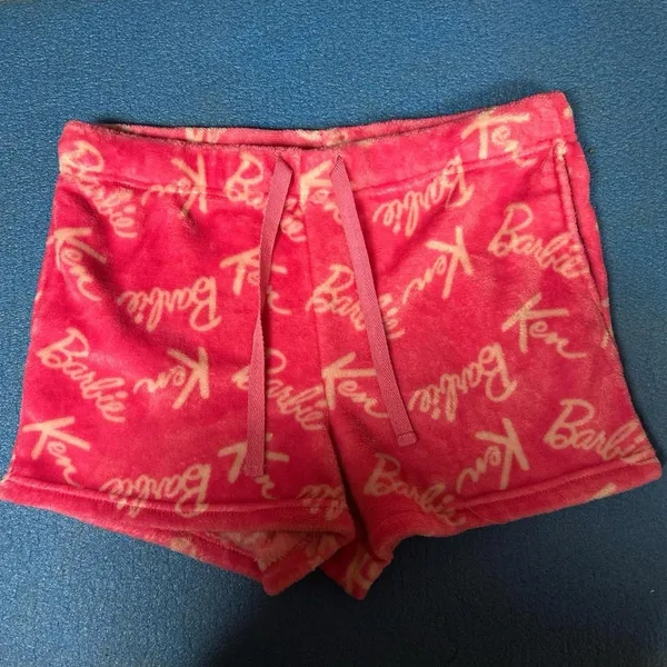 Barbie Ken Apparel Matel Hot Pink Logo Fleece Sleep Shorts with pockets size M - Image 2