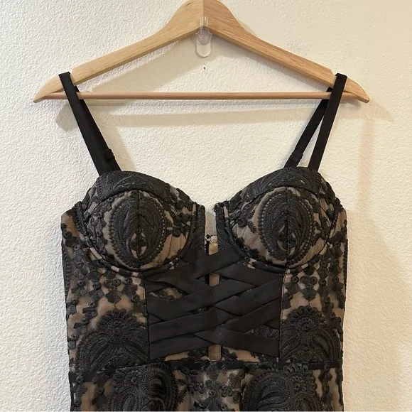 Bebe x Naven Women’s Bustier Crisscross Cocktail‎ Mini Dress Size 4 - Image 5