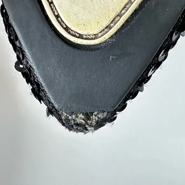 Report Black Beaded & Sequined Mules With Bamboo Insole - Image 6