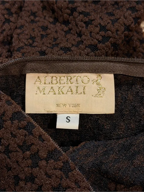 Vintage Alberto Makali floral lace long-sleeve blouse - Image 4