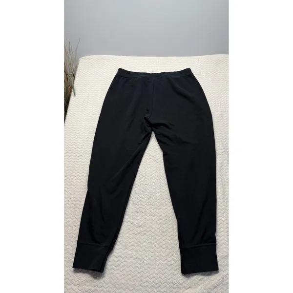 Nike Womens Dri-FIT Tapered Joggers Black Drawstring Sweatpants Large - Image 2