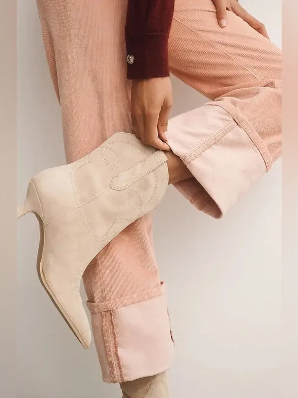 NWT Anthropologie Pilcro Scotty High Rise Cuffed Corduroy Pink Pants 27 - Image 6
