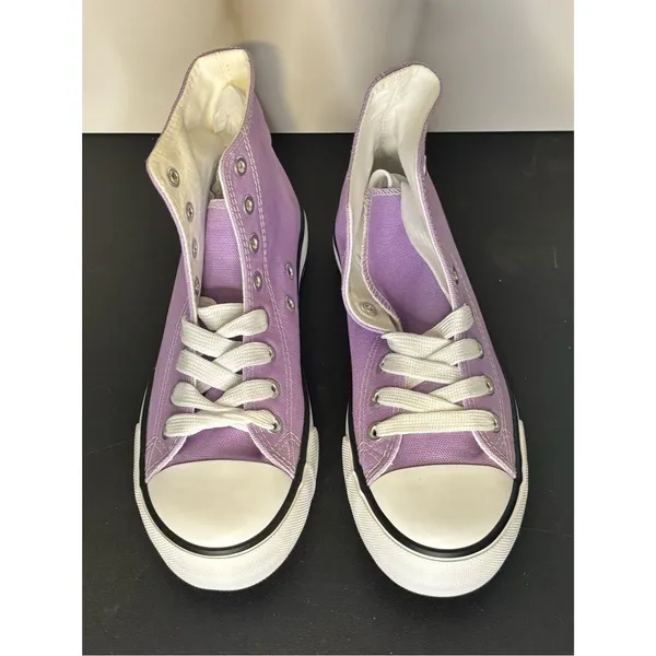 Lavender High-Top Canvas Sneakers - Women's Casual Shoe Size 6 NWOT - Image 2
