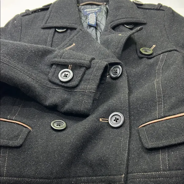 American Eagle Outfitters Charcoal Peacoat - Image 3