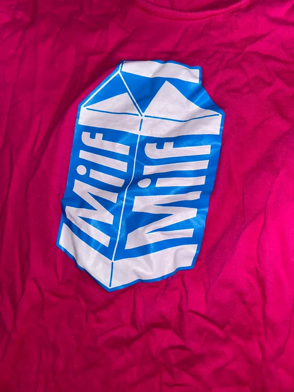 Funny Pink T Shirt Milf Milk - Image 3