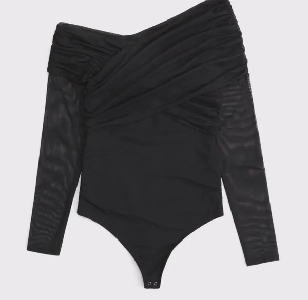 Abercrombie Bodysuit Long Sleeve Black - Image 2