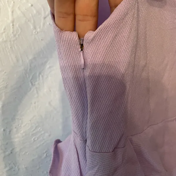 Anthropologie by Let Me Be Femme Ruffle Maxi Lavender Dress Size Medium - Image 8