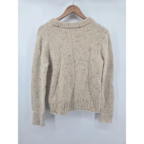 Rails Wool Sweater Womens Small Delia Cream Confetti Speckled EUC - Image 3