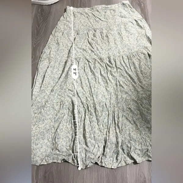 Lulus Sweet and Flirty Sage Green Floral Print‎ Two Piece Crop Top & Skirt XL - Image 13