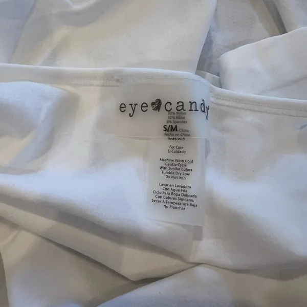 White Sleeveless Low Back Top - Image 3