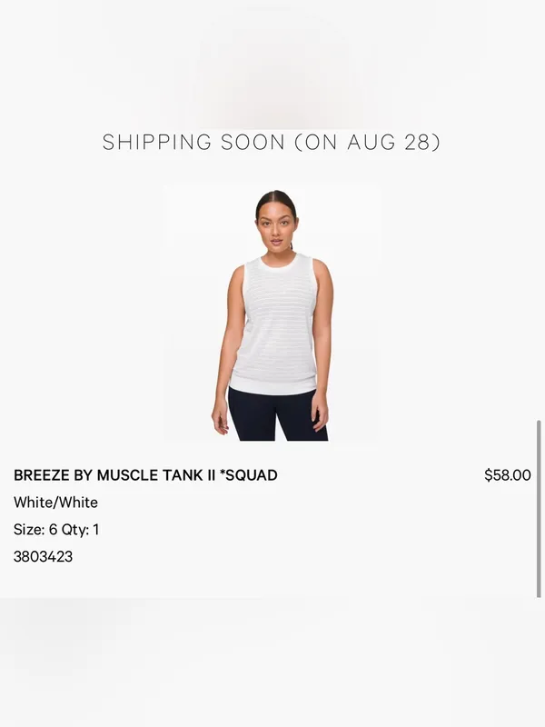 lululemon Women's Breeze By Muscle Squad Tank Top in White Size 6 - P37 - Image 7