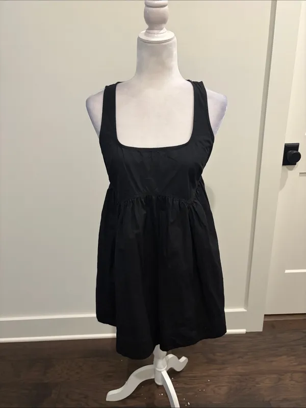 Tuckernuck Pomander Place Black Porto Square Neck Mini Dress Sz S - Image 4