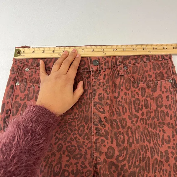 Joe's The Charlie Ankle Jean Women 31 Brown Stretch Leopard High Rise Skinny Leg - Image 10