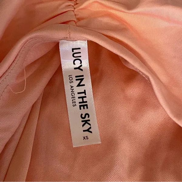 Lucy in the Sky pink mini dress with silver chain straps Size XS - Image 5