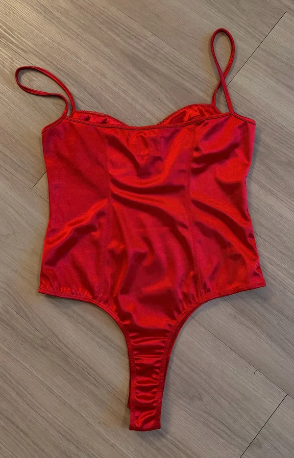 Princess Polly Be My Valentine Bodysuit Red - Image 3