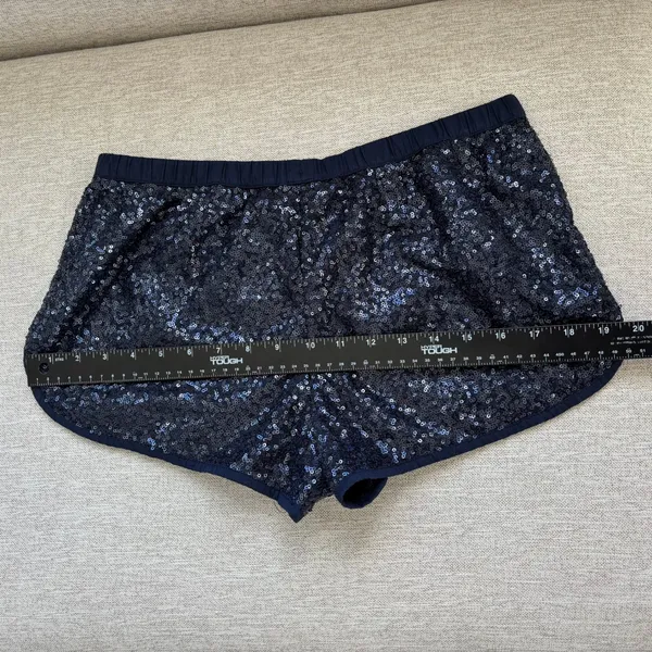 Victoria's Secret Sequin Pajama Shorts Small Navy Blue Sparkly Glam Loungewear - Image 6