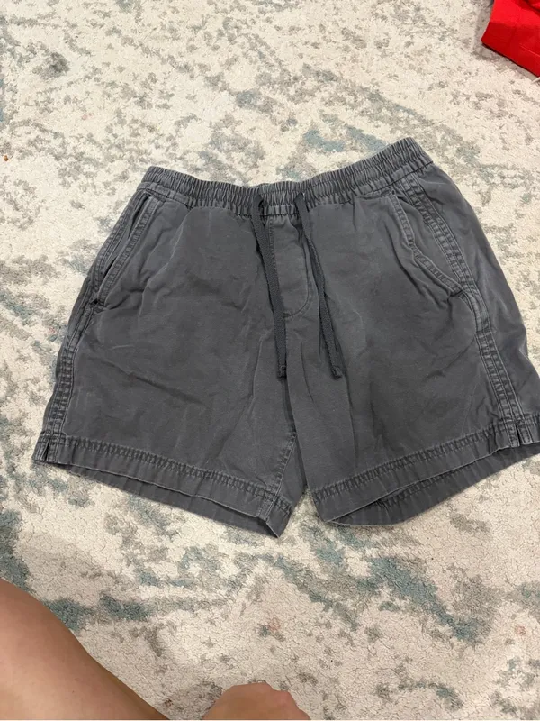 Abercrombie & Fitch 100% Cotton Charcoal Shorts XS Elastic Waist - Image 2