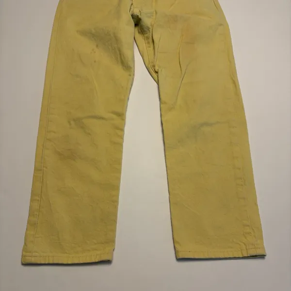 Levi's 501 Original Fit Jeans Womens 29 Yellow Straight Leg Button Fly Denim - Image 4