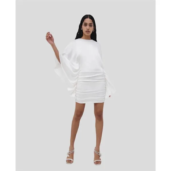 Jonathan Simkhai Kadence Bell Sleeve Mini Dress White-Size 0 - Image 3