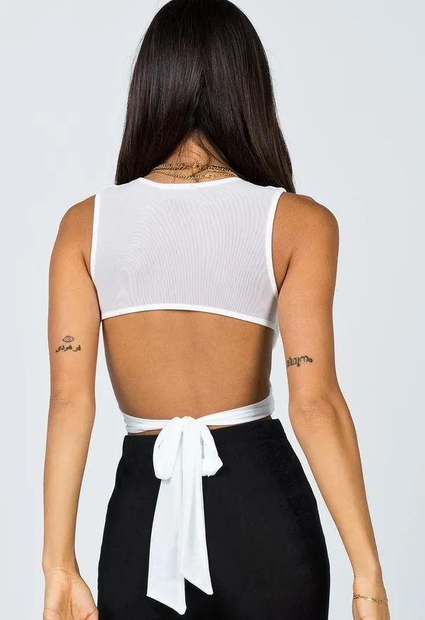 Princess Polly Taylor Top White - Image 2