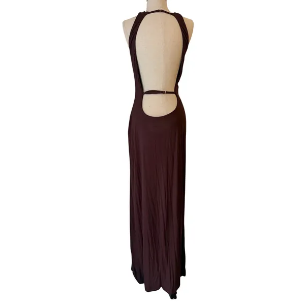 Riot Swim Capri Coverup Maxi Dress XL Cut Out Halter Open Back Resort Beach‎ NWT - Image 4