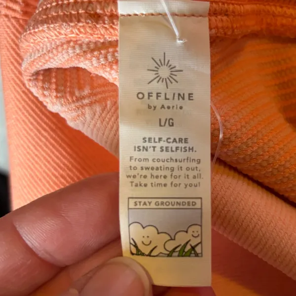 NWOT OFFLINE By Aerie Seamless High Waisted Two Tone Leggings sz L - Image 3