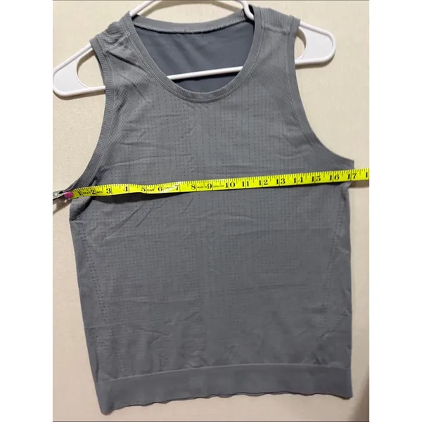 Athleta Charcoal Grey Perforated Athletic Tank - Image 5