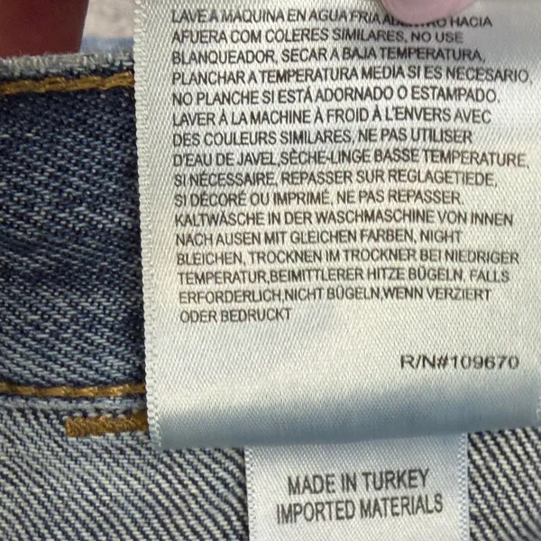 Agolde Cooper Cargo Jeans 28 Blue Organic Cotton Relaxed High Waisted Utility - Image 14