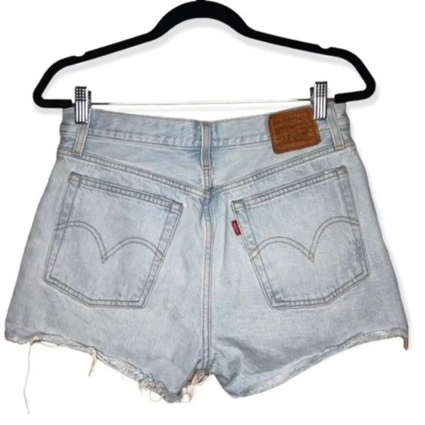 Levi's Wedgie Cut Off Jean Shorts Fray Hem - Image 3