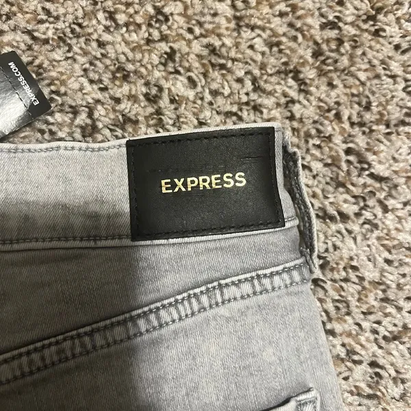 Express Mid Rise Skinny Jeans‎ Gray Wash Denim Womens Size 00R - Image 9
