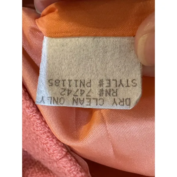 Vintage Neiman Marcus Double Breasted Wool Blazer Dark Peach - Image 7